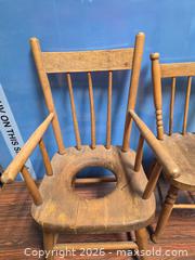 MaxSold Auction: Pair of Antique Solid Wood Children's Potty Chairs - Calgary (Alberta, Canada) SELLER MANAGED Estate Sale Online Auction - 59 Avenue South East