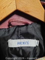MaxSold Auction: RICKI'S M Faux Leather Moto Biker Jacket Burgundy/Black - Calgary (Alberta, Canada) SELLER MANAGED Estate Sale Online Auction - 59 Avenue South East