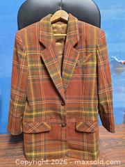 MaxSold Auction: Runaway Plaid Wool Blazer / Sport Coat Size 4 - Calgary (Alberta, Canada) SELLER MANAGED Estate Sale Online Auction - 59 Avenue South East
