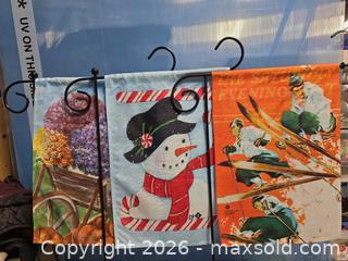 MaxSold Auction: Set of 3 Garden Flags  - Calgary (Alberta, Canada) SELLER MANAGED Estate Sale Online Auction - 59 Avenue South East