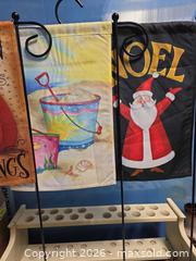 MaxSold Auction: Set of 3 Polyester Garden Flags with Metal Display Stakes - Calgary (Alberta, Canada) SELLER MANAGED Estate Sale Online Auction - 59 Avenue South East