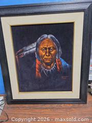 MaxSold Auction: Signed Velvet Portrait Painting in Wood Frame (Canada) - Calgary (Alberta, Canada) SELLER MANAGED Estate Sale Online Auction - 59 Avenue South East
