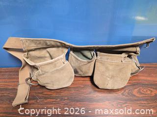 MaxSold Auction: Tan Suede Leather Tool Belt Contractor Pouch, Adjustable Fit - Calgary (Alberta, Canada) SELLER MANAGED Estate Sale Online Auction - 59 Avenue South East