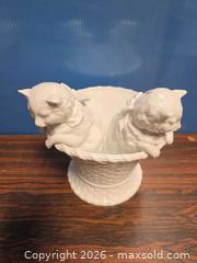 MaxSold Auction: White Cat Planter / Cachepot, 6-8 in (15-20 cm) - Calgary (Alberta, Canada) SELLER MANAGED Estate Sale Online Auction - 59 Avenue South East