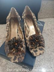 MaxSold Auction: Anne Klein Leopard Print Wedge Sandals Size 7.5 - Las Vegas (Nevada, USA) PARTNER MANAGED Estate Sale Online Auction - Argent Star Court