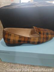MaxSold Auction: Antonio Melani Plaid Brown/Tan Calf-Hair Loafers Size 7.5 - Las Vegas (Nevada, USA) PARTNER MANAGED Estate Sale Online Auction - Argent Star Court
