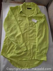 MaxSold Auction: Apt. 9 XL Neon Yellow/Lime Polyester Chiffon Button-Down Blouse - Las Vegas (Nevada, USA) PARTNER MANAGED Estate Sale Online Auction - Argent Star Court