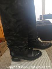 MaxSold Auction: Black Leather Knee-High Pull-On Boots, US 7.5 - Las Vegas (Nevada, USA) PARTNER MANAGED Estate Sale Online Auction - Argent Star Court