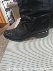 MaxSold Auction: Black Leather Knee-High Pull-On Boots, US 7.5 - Las Vegas (Nevada, USA) PARTNER MANAGED Estate Sale Online Auction - Argent Star Court