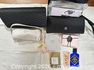MaxSold Auction: Black Quilted Clutch with Dior Canvas Cosmetic Pouch & Samples - Las Vegas (Nevada, USA) PARTNER MANAGED Estate Sale Online Auction - Argent Star Court