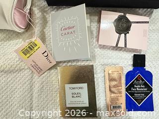 MaxSold Auction: Black Quilted Clutch with Dior Canvas Cosmetic Pouch & Samples - Las Vegas (Nevada, USA) PARTNER MANAGED Estate Sale Online Auction - Argent Star Court