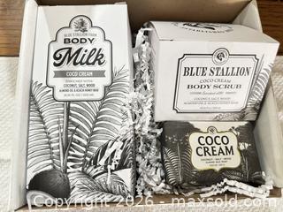 MaxSold Auction: Blue Stallion Farm Coco Cream Gift Set — Milk, Scrub, Bar Soap - Las Vegas (Nevada, USA) PARTNER MANAGED Estate Sale Online Auction - Argent Star Court