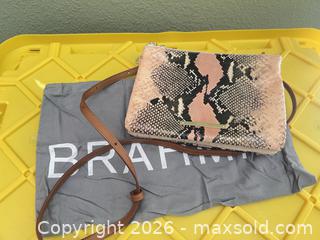 MaxSold Auction: Brahmin Embossed Leather Crossbody (Pink/Black/Tan) - Las Vegas (Nevada, USA) PARTNER MANAGED Estate Sale Online Auction - Argent Star Court
