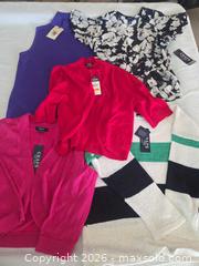 MaxSold Auction: Chaps / Dana Buchman Women's Knit Sweater & Blouse, Size L - Las Vegas (Nevada, USA) PARTNER MANAGED Estate Sale Online Auction - Argent Star Court