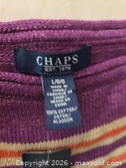 MaxSold Auction: Chaps Purple Southwestern Aztec Cotton 3/4 Sleeve Top, L - Las Vegas (Nevada, USA) PARTNER MANAGED Estate Sale Online Auction - Argent Star Court