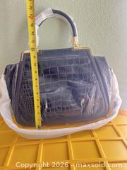 MaxSold Auction: Coach Dark Brown Embossed Croc & Ostrich-Accent Satchel - Las Vegas (Nevada, USA) PARTNER MANAGED Estate Sale Online Auction - Argent Star Court