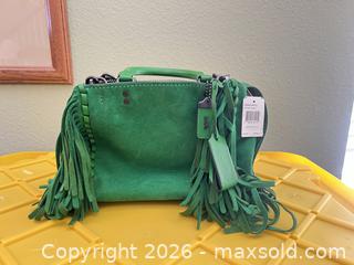 MaxSold Auction: Coach Green Suede Fringe Satchel, Medium - Las Vegas (Nevada, USA) PARTNER MANAGED Estate Sale Online Auction - Argent Star Court