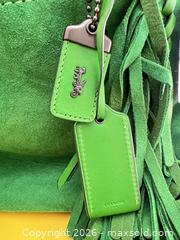 MaxSold Auction: Coach Green Suede Fringe Satchel, Medium - Las Vegas (Nevada, USA) PARTNER MANAGED Estate Sale Online Auction - Argent Star Court