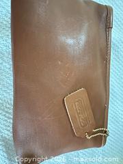 MaxSold Auction: Coach Leather Tan Cognac Small Clutch Wristlet Cosmetic Pouch - Las Vegas (Nevada, USA) PARTNER MANAGED Estate Sale Online Auction - Argent Star Court