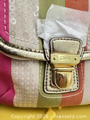 MaxSold Auction: Coach Multicolor Stripe Canvas Shoulder/Crossbody Bag - Las Vegas (Nevada, USA) PARTNER MANAGED Estate Sale Online Auction - Argent Star Court