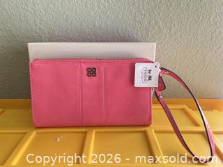 MaxSold Auction: Coach Pink Leather Wristlet with Silver Hardware - Las Vegas (Nevada, USA) PARTNER MANAGED Estate Sale Online Auction - Argent Star Court