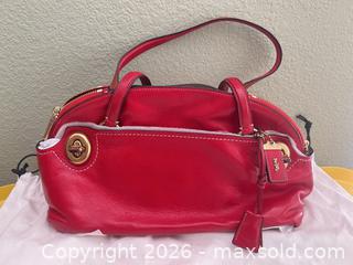 MaxSold Auction: Coach Red Leather Satchel/Shoulder Bag - Las Vegas (Nevada, USA) PARTNER MANAGED Estate Sale Online Auction - Argent Star Court