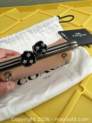 MaxSold Auction: Coach Rose Gold Leather Small Coin Purse with Floral Clasp - Las Vegas (Nevada, USA) PARTNER MANAGED Estate Sale Online Auction - Argent Star Court
