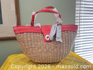 MaxSold Auction: Coach Woven Straw Raffia Tote with Leather Trim & Turn Lock - Las Vegas (Nevada, USA) PARTNER MANAGED Estate Sale Online Auction - Argent Star Court