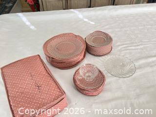 MaxSold Auction: Crystal Swirl Glass Dessert Plates & Tea/Coffee Cups with Pink Case - Las Vegas (Nevada, USA) PARTNER MANAGED Estate Sale Online Auction - Argent Star Court