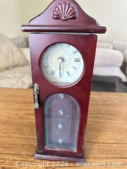 MaxSold Auction: Dark Cherry Wood Mantel/Tabletop Clock with Jewelry Drawers - Las Vegas (Nevada, USA) PARTNER MANAGED Estate Sale Online Auction - Argent Star Court
