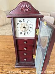 MaxSold Auction: Dark Cherry Wood Mantel/Tabletop Clock with Jewelry Drawers - Las Vegas (Nevada, USA) PARTNER MANAGED Estate Sale Online Auction - Argent Star Court