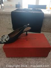 MaxSold Auction: Donald J Pliner Black Multi Pattern Leather Slingback, Size 7.5 - Las Vegas (Nevada, USA) PARTNER MANAGED Estate Sale Online Auction - Argent Star Court