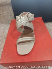 MaxSold Auction: Donald J Pliner Light Gold Slingback Sandal Size 7.5 M - Las Vegas (Nevada, USA) PARTNER MANAGED Estate Sale Online Auction - Argent Star Court