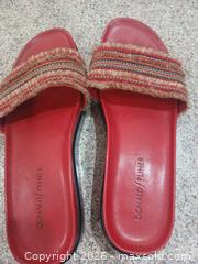 MaxSold Auction: Donald J Pliner Red Woven Slide Sandals, Size 7.5 M - Las Vegas (Nevada, USA) PARTNER MANAGED Estate Sale Online Auction - Argent Star Court