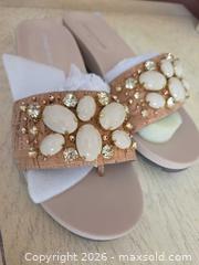 MaxSold Auction: Donald J Pliner Rhinestone Slide Sandals - Nude/Blush, Tan - Las Vegas (Nevada, USA) PARTNER MANAGED Estate Sale Online Auction - Argent Star Court