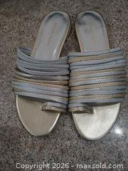 MaxSold Auction: Donald J Pliner Silver Synthetic Slide Sandals Size 7.5 - Las Vegas (Nevada, USA) PARTNER MANAGED Estate Sale Online Auction - Argent Star Court