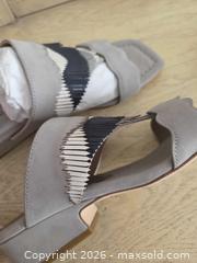 MaxSold Auction: Donald J Pliner Slide Sandals Heels US 7.5 Gray Taupe - Las Vegas (Nevada, USA) PARTNER MANAGED Estate Sale Online Auction - Argent Star Court