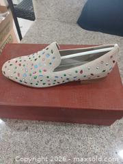 MaxSold Auction: Donald Pliner Nude Suede Loafers w/ Multi-Color Rhinestones, 7.5M - Las Vegas (Nevada, USA) PARTNER MANAGED Estate Sale Online Auction - Argent Star Court