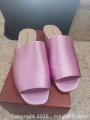 MaxSold Auction: Donald Pliner Violet Satin Mule/Slide Size 7.5 - Las Vegas (Nevada, USA) PARTNER MANAGED Estate Sale Online Auction - Argent Star Court