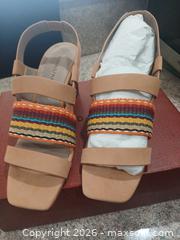 MaxSold Auction: Donald Pliner Women's 7.5 Fawn Multi Leather Slingback Sandal - Las Vegas (Nevada, USA) PARTNER MANAGED Estate Sale Online Auction - Argent Star Court