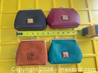 MaxSold Auction: Dooney & Bourke Genuine Leather Coin Purse Set of 4 - Las Vegas (Nevada, USA) PARTNER MANAGED Estate Sale Online Auction - Argent Star Court