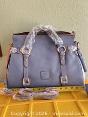 MaxSold Auction: Dooney & Bourke Leather Satchel/Handbag - Blue & Grey - Las Vegas (Nevada, USA) PARTNER MANAGED Estate Sale Online Auction - Argent Star Court