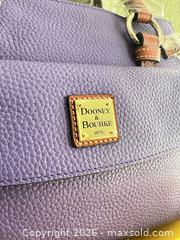 MaxSold Auction: Dooney & Bourke Purple Pebbled Leather Satchel with Tan Trim - Las Vegas (Nevada, USA) PARTNER MANAGED Estate Sale Online Auction - Argent Star Court