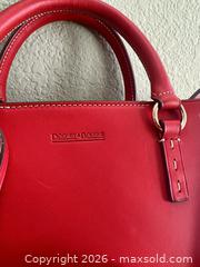 MaxSold Auction: Dooney & Bourke Red Leather Medium Satchel Tote - Las Vegas (Nevada, USA) PARTNER MANAGED Estate Sale Online Auction - Argent Star Court