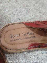 MaxSold Auction: Josef Seibel Red Leather Slide Sandal EU 38 - Las Vegas (Nevada, USA) PARTNER MANAGED Estate Sale Online Auction - Argent Star Court