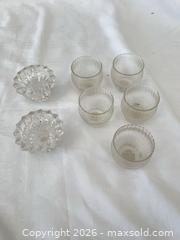 MaxSold Auction: Lot of 7 Clear Glass Candle Holders - Ribbed & Cut Star - Las Vegas (Nevada, USA) PARTNER MANAGED Estate Sale Online Auction - Argent Star Court