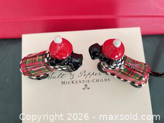 MaxSold Auction: Mackenzie-Childs Ceramic Tartan Checkerboard Salt & Pepper Shakers - Las Vegas (Nevada, USA) PARTNER MANAGED Estate Sale Online Auction - Argent Star Court