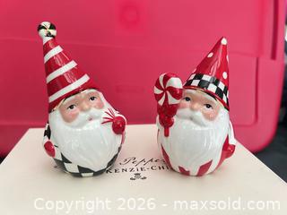 MaxSold Auction: Mackenzie-Childs Checker Santa Salt & Pepper Shakers - Las Vegas (Nevada, USA) PARTNER MANAGED Estate Sale Online Auction - Argent Star Court
