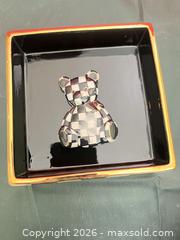 MaxSold Auction: MacKenzie-Childs Courtly Bear Checker Cocktail Napkin Holder - Las Vegas (Nevada, USA) PARTNER MANAGED Estate Sale Online Auction - Argent Star Court