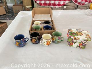 MaxSold Auction: MacKenzie-Childs Floral Multicolor Covered Jar & Mug Gift Set - Las Vegas (Nevada, USA) PARTNER MANAGED Estate Sale Online Auction - Argent Star Court